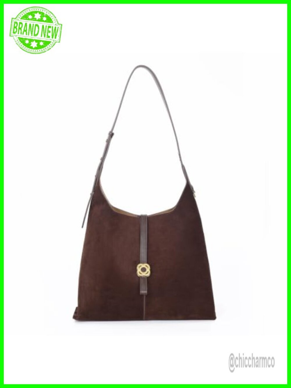 Faux Suede Hobo Shoulder Bag Slouchy Tote Handbag for Women
